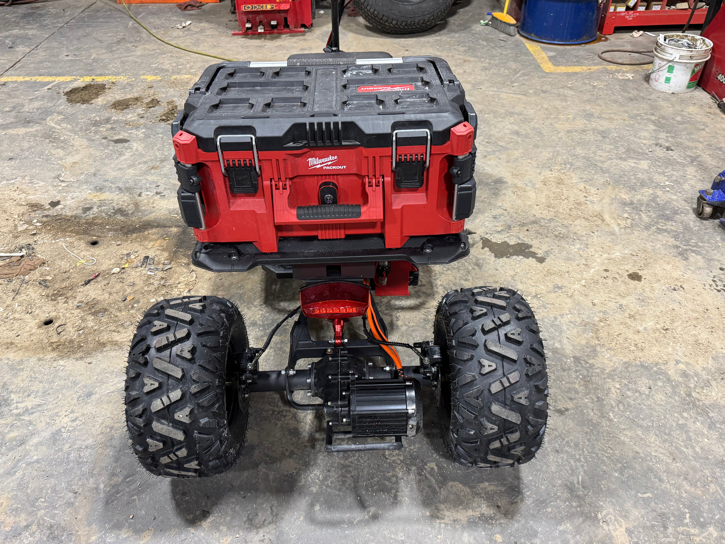 BKT FAB MILWAUKEE M18 FUEL Powered Packout Cooler Cart “BIG WHEEL”