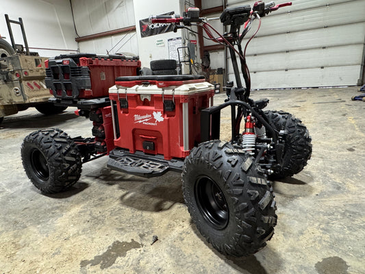 BKT FAB MILWAUKEE M18 FUEL Powered Packout Cooler Cart “BIG WHEEL”
