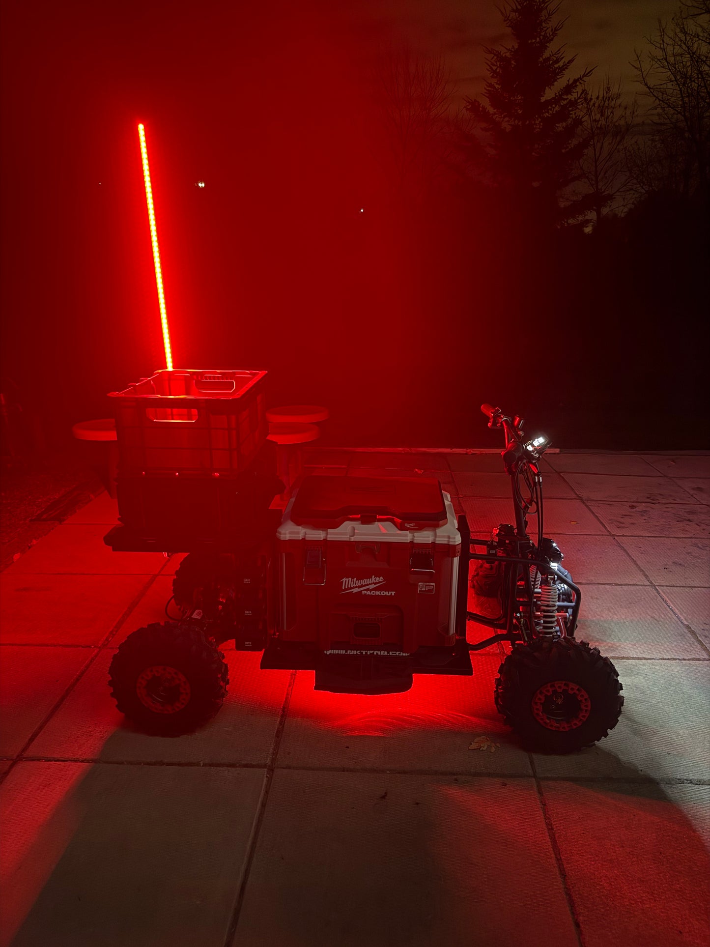 BKT FAB MILWAUKEE M18 FUEL Powered Packout Cooler Cart “BIG WHEEL”